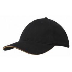 4210 BRUSHED COTTON CAP WITH TRIM