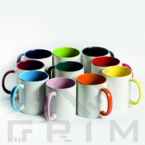 Чашки кольорові всередині + ручка 330 мл